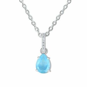 Colier din argint Silver Drop Aquamarine imagine