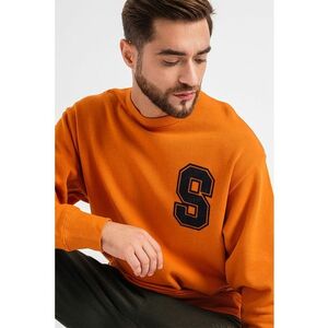 Bluza sport din amestec de bumbac organic cu decolteu la baza gatului imagine