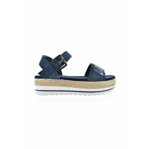 Sandale flatform de piele ecologica si material textil imagine