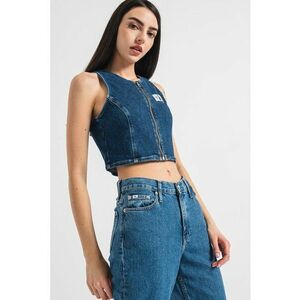 Bluza crop din denim imagine