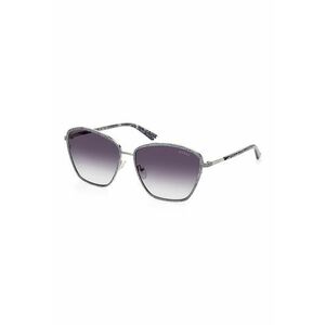 Ochelari de soare cat-eye cu lentile in degrade - Negru - Argintiu - imagine