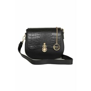 Geanta crossbody din piele cu segment cu aspect de piele de crocodil imagine