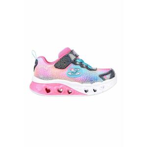 Pantofi sport cu velcro si aspect lucios Flutter Heart imagine