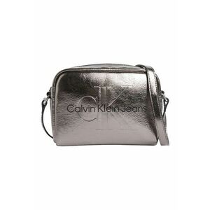 Geanta crossbody cu model logo si aspect metalizat imagine