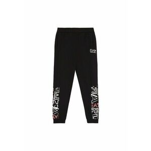 Pantaloni de trening copii - EA7 Emporio Armani - Bumbac - Negru imagine