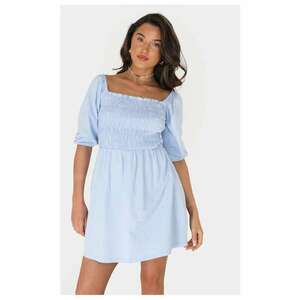 Rochie - 95270 - Bumbac - Albastru celest imagine