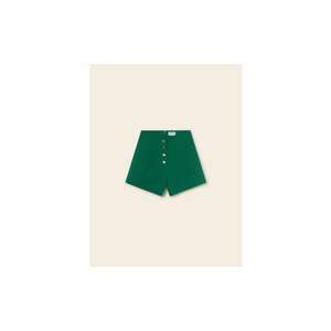 Pantaloni lungi - 302081813 - Bumbac - Verde imagine