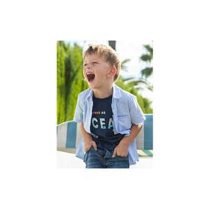 Tricou copii - 302026203 - Bumbac - Albastru marin imagine