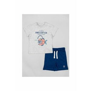 Set tricou si pantaloni scurti - 302715107 - Bumbac - Gri imagine