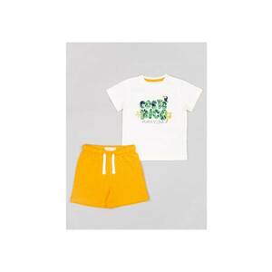 Set tricou si pantaloni scurti - 302715060 - Bumbac - Portocaliu imagine