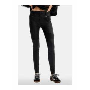 Pantaloni dama - 78897 - Negru - Piele ecologica imagine