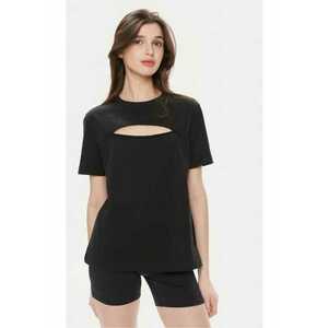 Tricou dama - 91568 - Bumbac - Negru imagine