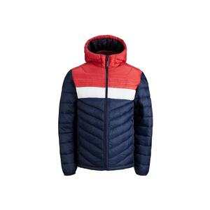 Geaca JACK &JONES Hero Puffer - 12211785-Navy Blazer TRUE RED BLOCKING 17402 imagine