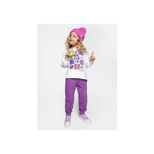 Pantaloni copii - 48227 - Violet - Bumbac imagine