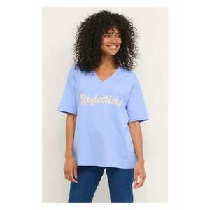 Tricou dama - 56484 - Bumbac - Albastru imagine