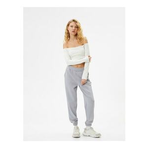 Pantaloni de trening din amestec de modal cu talie elastica imagine