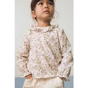 Bluza de bumbac cu model floral imagine