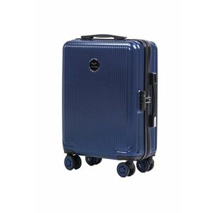 Troler Cabina - PC 565 - 55 cm - 4 Roti Duble - Cifru TSA - Policarbonat - Bleumarin imagine