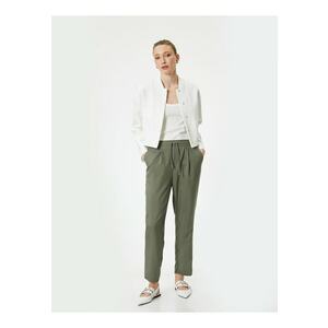 Pantaloni crop cu snur de ajustare imagine