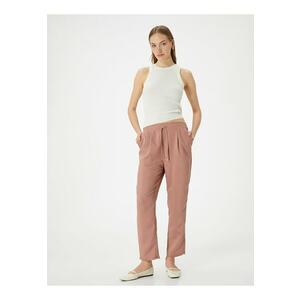 Pantaloni crop cu snur de ajustare imagine