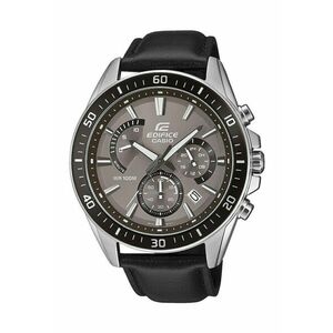 Ceas EDIFICE Classic Chronograph - Quartz - cronograf - maro - curea piele - 10 ATM imagine