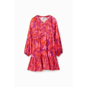 Rochie cu imprimeu floral si maneci raglan imagine