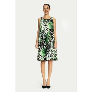 Rochie cu imprimeu tropical si animal imagine