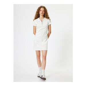 Rochie mini cu guler polo imagine