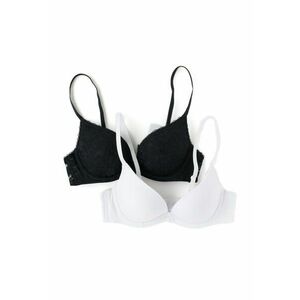 Set de sutiene push-up negru cu alb - 2 piese imagine