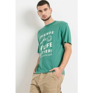 Tricou de bumbac cu imprimeu text imagine