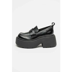 Pantofi loafer de piele ecologica cu model masiv imagine