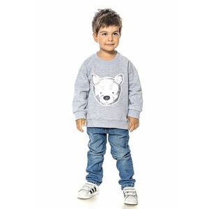 Bluza de trening cu decolteu la baza gatului si maneci raglan imagine