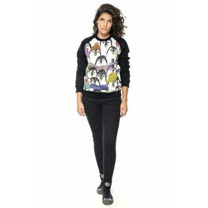 Bluza de trening cu imprimeu grafic si maneci raglan imagine