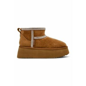 Ghete flatform de piele intoarsa cu strasuri Campfire imagine