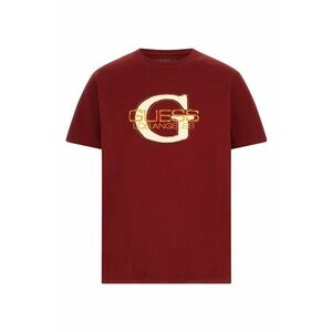 GUESS - Tricou cu decolteu la baza gatului si logo imagine