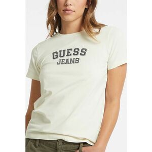 GUESS - Tricou cu imprimeu logo si decolteu la baza gatului imagine