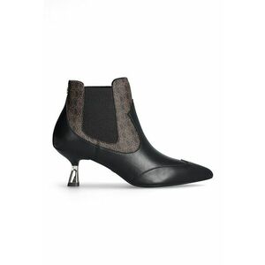 Botine Chelsea de piele ecologica cu toc kitten imagine