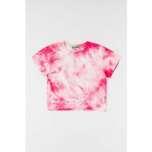 Tricou de bumbac cu imprimeu tie-dye imagine