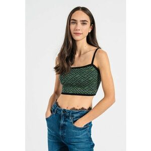 Top crop slim fit cu model imagine