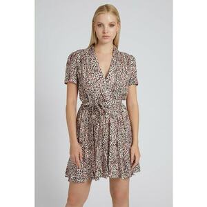 Rochie mini evazata cu animal print imagine