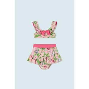 Costum de baie cu doua piese si imprimeu tropical imagine