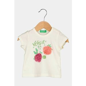 Tricou din bumbac organic cu detalii cu model floral imagine