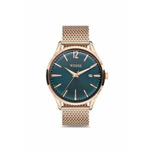 Ceas barbatesc model WWG202204 - verde - curea rose gold - mecanism quartz - 3 ATM imagine