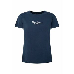 Tricou regular fit cu decolteu rotund si logo imagine