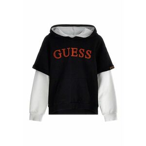 GUESS JEANS - Hanorac cu logo in relief si maneci contrastante imagine