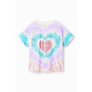 Tricou de bumbac cu imprimeu tie-dye imagine