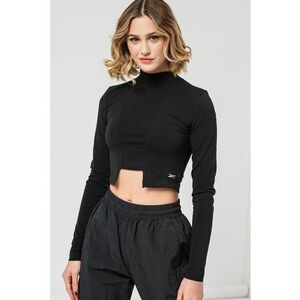 Bluza crop din amestec de bumbac pentru fitness imagine