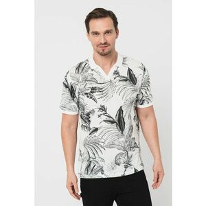 Tricou polo cu imprimeu tropical imagine