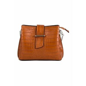 Geanta crossbody de piele cu model piele de reptila Olivia imagine