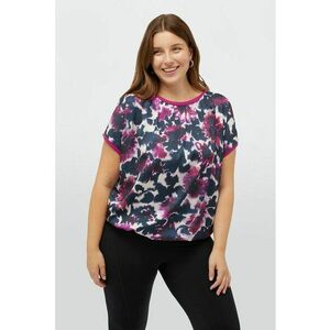 Bluza cu imprimeu floral si margine elastica imagine